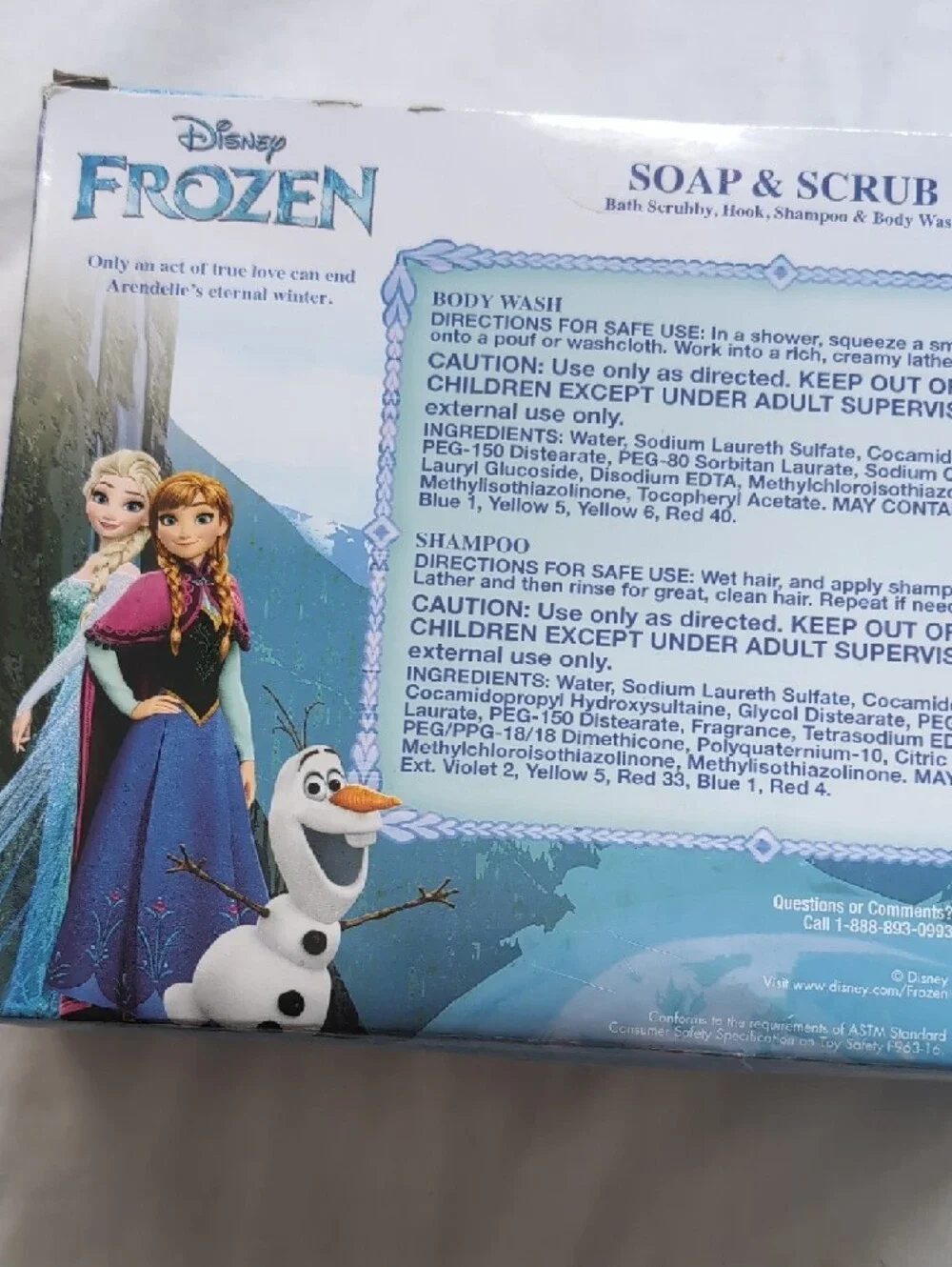 Disney Frozen Kids Bath Set Frosted Berry Scented Shampoo & Body Wash